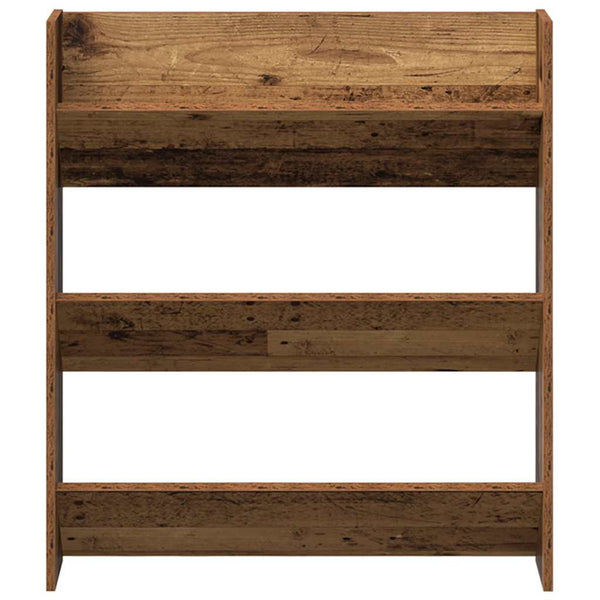 vidaXL Étagère à chaussures murale aspect bois de récupération 80x18x90 cm Bois d'ingénierie