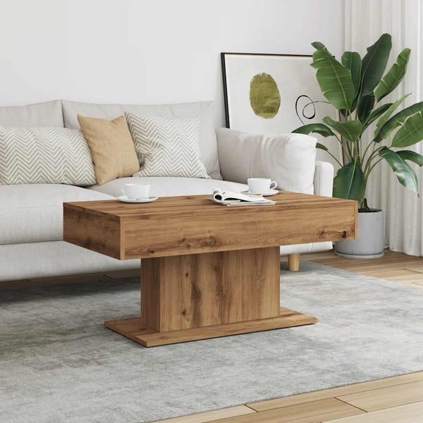 vidaXL Table basse chêne artisan 96x50x45 cm bois d'ingénierie