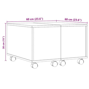 Couchtisch Altholz-Optik, 60x60 cm