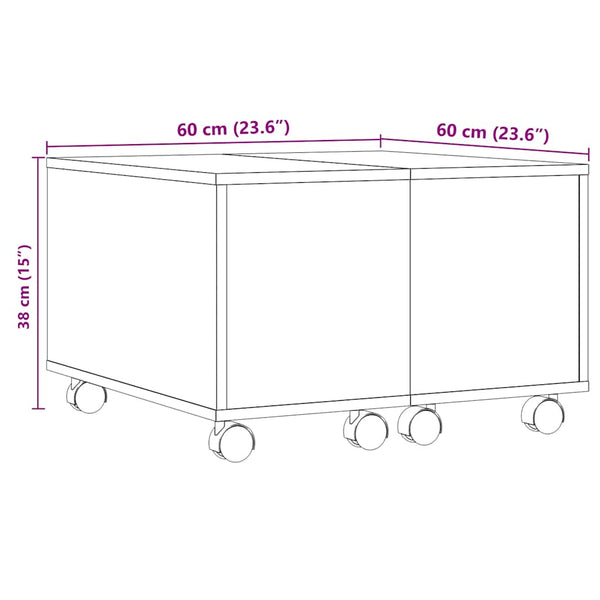 Couchtisch Altholz-Optik, 60x60 cm