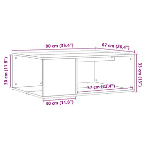 Couchtisch Altholz-Optik, 90 cm