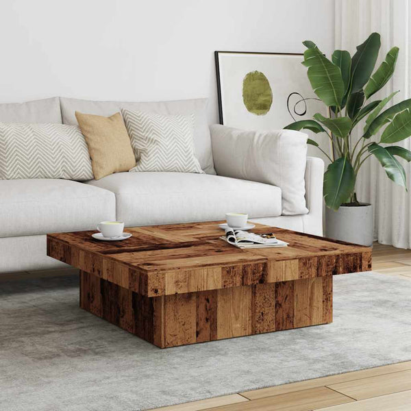 Couchtisch Altholz-Optik 90x90 cm