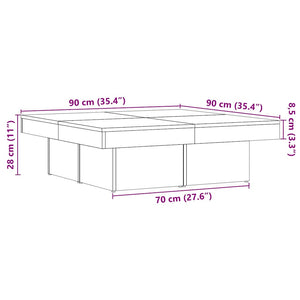 Couchtisch Artisan Eiche 90x90 cm