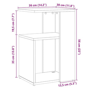 Beistelltisch Altholz-Optik 36x30x56 cm