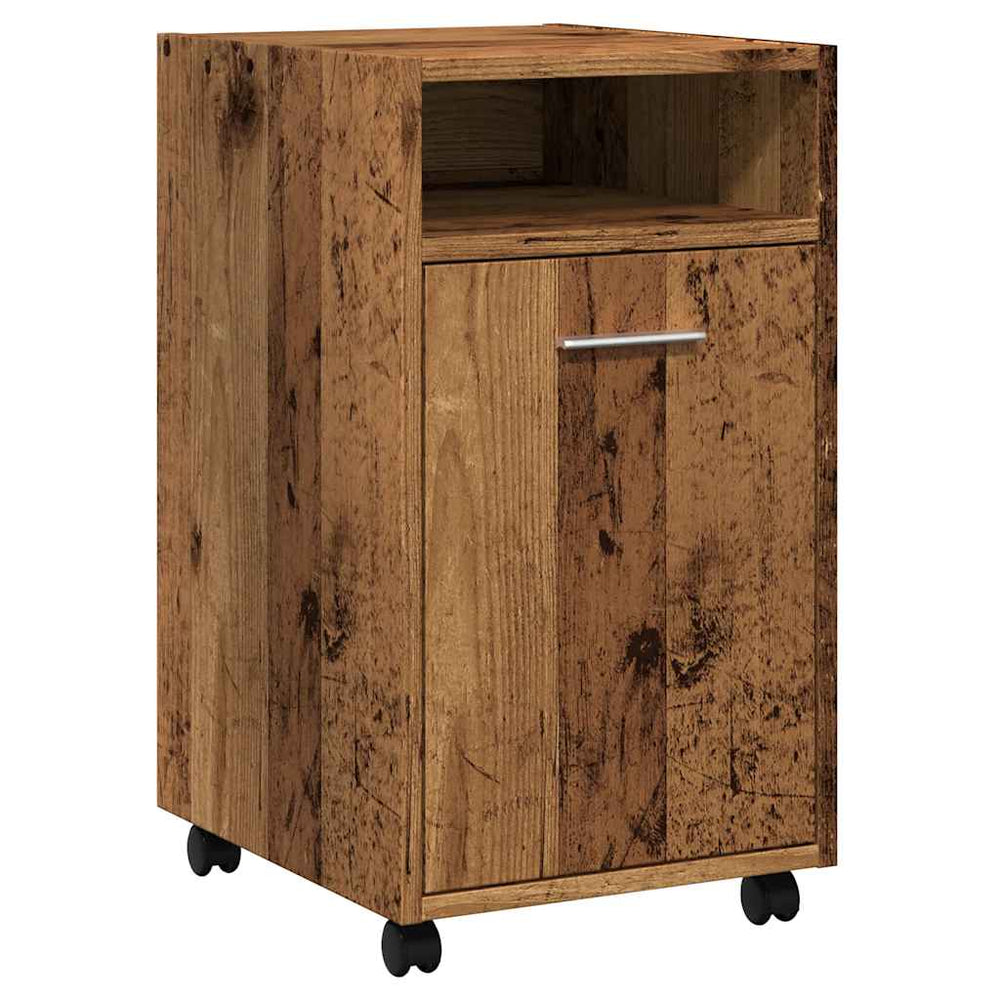 Rollbarer Schrank Altholz-Optik 33x38x60 cm