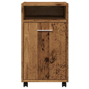 Rollbarer Schrank Altholz-Optik 33x38x60 cm
