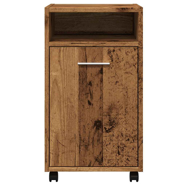 Rollbarer Schrank Altholz-Optik 33x38x60 cm