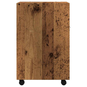 Rollbarer Schrank Altholz-Optik 33x38x60 cm