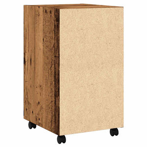 Rollbarer Schrank Altholz-Optik 33x38x60 cm