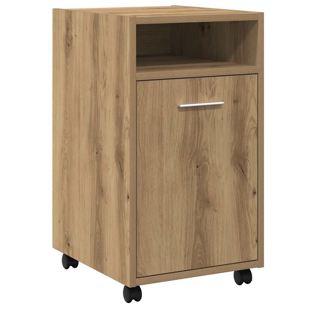 vidaXL Meuble de rangement à roulettes chêne artisanal 33x38x60 cm Bois d'ingénierie