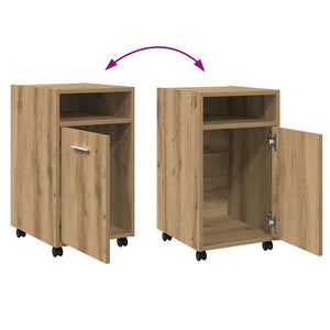 Rollbarer Schrank Artisan-Eiche 33x38x60 cm