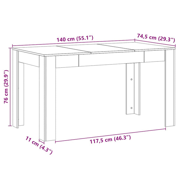 Esstisch Artisan Eiche 140 cm