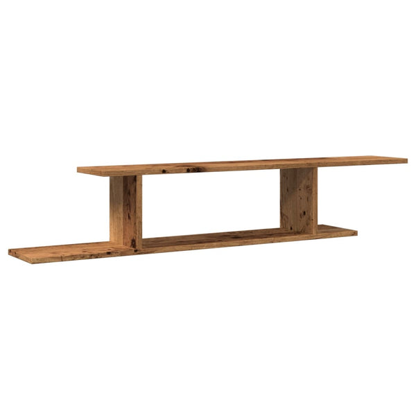 TV-Wandregal Altholz-Optik 125 cm
