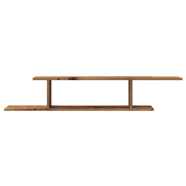 TV-Wandregal Altholz-Optik 125 cm