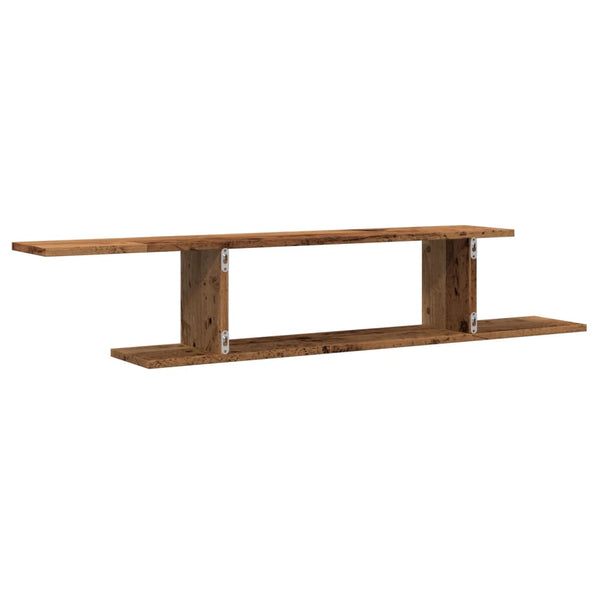 TV-Wandregal Altholz-Optik 125 cm