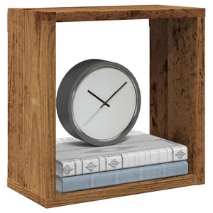vidaXL Étagères murales cubes 6 pcs aspect bois de récupération 30x15x30 aggloméré
