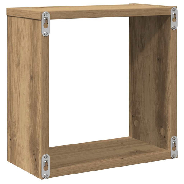 Würfel-Wandregale, 6er Set, Artisan-Eiche