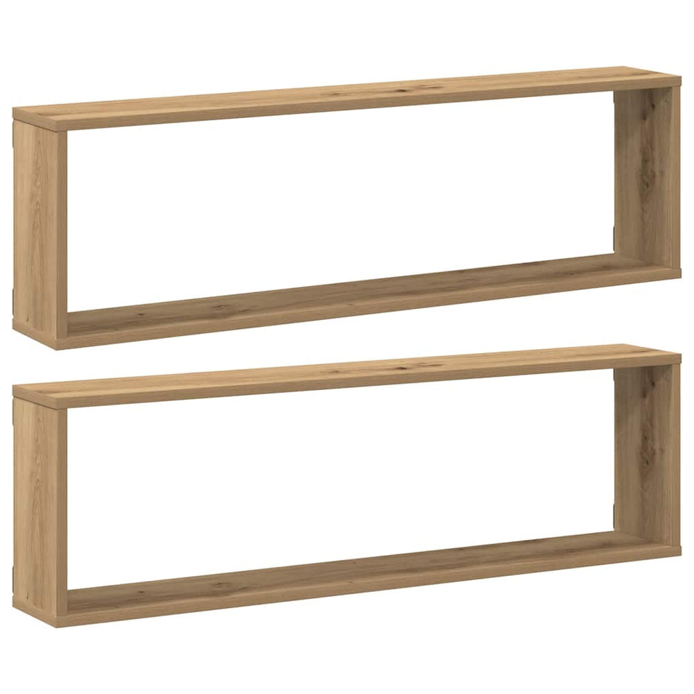 Würfel Wandregale, 2er Set, Artisan Eiche