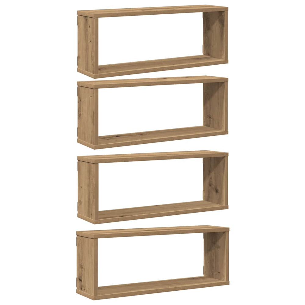 vidaXL Étagères murales 4 pcs Chêne artisan 60x15x23 cm Bois d'ingénierie