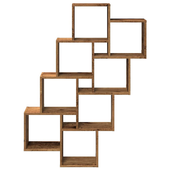 vidaXL Étagère cube aspect bois de récupération 90x15x119,5 cm en bois d'ingénierie
