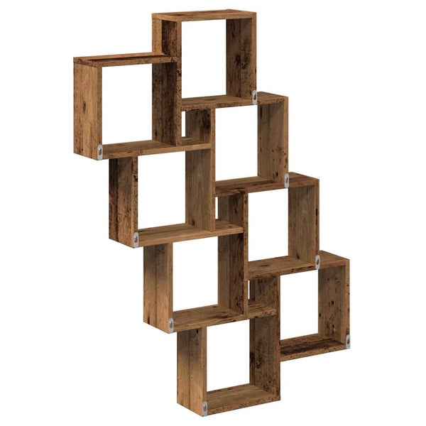 vidaXL Étagère cube aspect bois de récupération 90x15x119,5 cm en bois d'ingénierie