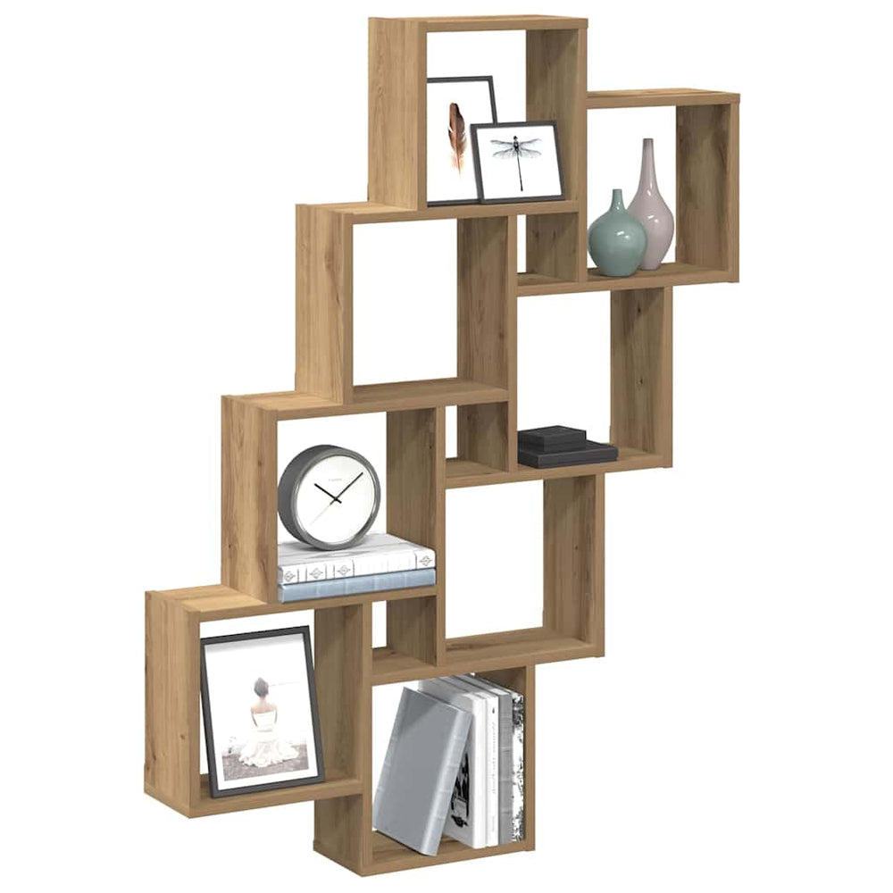 vidaXL Cube Storage Unit Artisan Oak 90x15x119.5 cm Engineered Wood