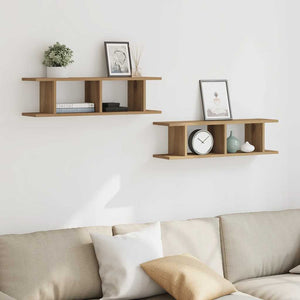 Wandregale 2er Set Artisan-Eiche 75 cm