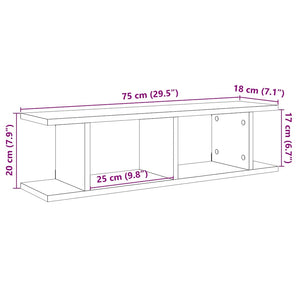 Wandregale 2er Set Artisan-Eiche 75 cm