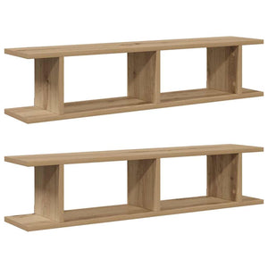 Wandregale 2er Set Eiche 90cm