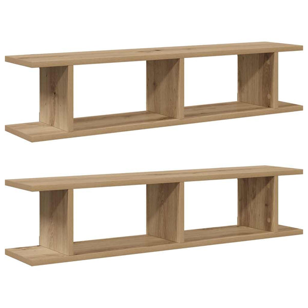 Wandregale 2er Set Eiche 90cm