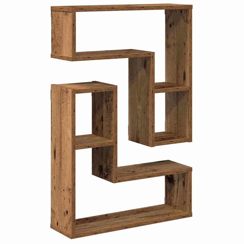 Wandregale 2er Set Altholz-Optik 50x50 cm