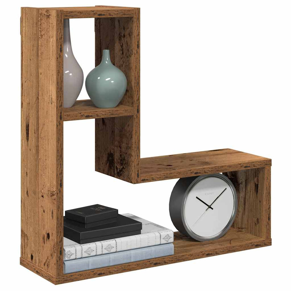 Wandregale 2er Set Altholz-Optik 50x50 cm