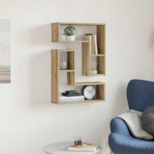 Wandregale 2er Set Artisan Eiche 50x50