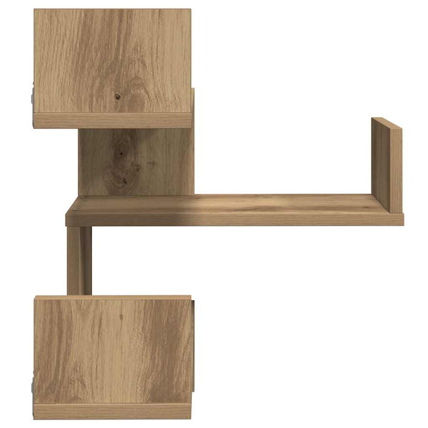 Wand-Eckregale 2er Set Artisan Eiche