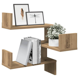 Wand-Eckregale 2er Set Artisan Eiche