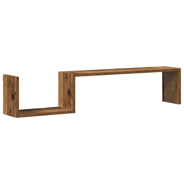 Wandregale 2er Set Altholz-Optik 100cm