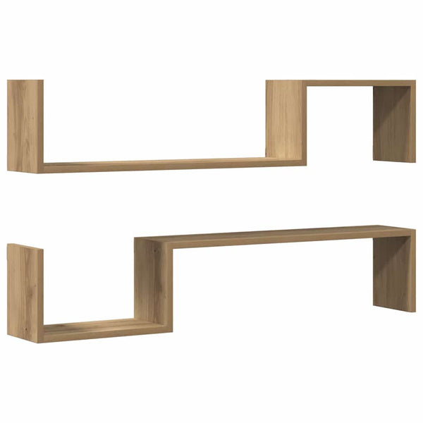 Wandregale 2er Set Artisan-Eiche 100cm