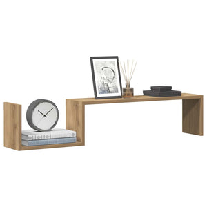 Wandregale 2er Set Artisan-Eiche 100cm
