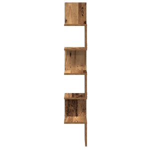 Wand-Eckregal Altholz-Optik 127,5 cm