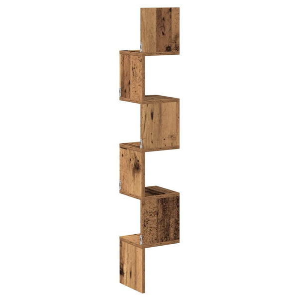 Wand-Eckregal Altholz-Optik 127,5 cm