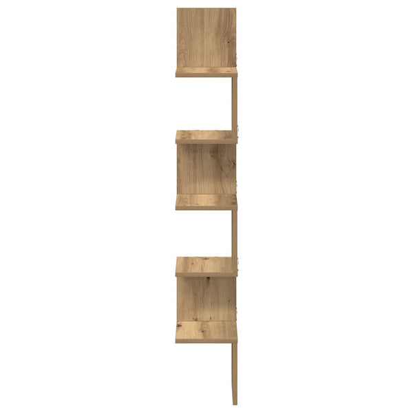 Wand-Eckregal Artisan Eiche 20x20x127,5 cm