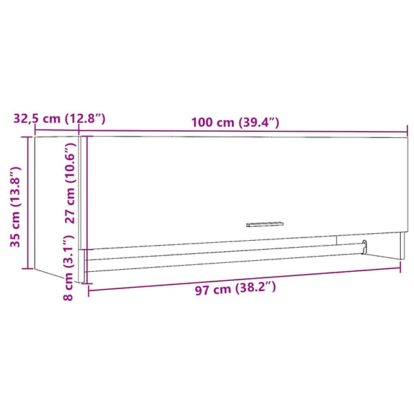Kleiderschrank Altholz-Optik, 100 cm breit