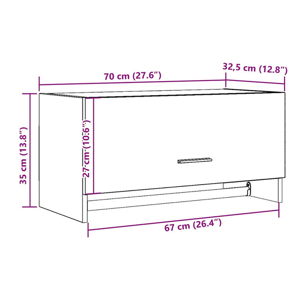 Kleiderschrank in Altholz-Optik, 70 cm