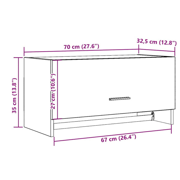 Kleiderschrank Artisan Eiche 70x35 cm