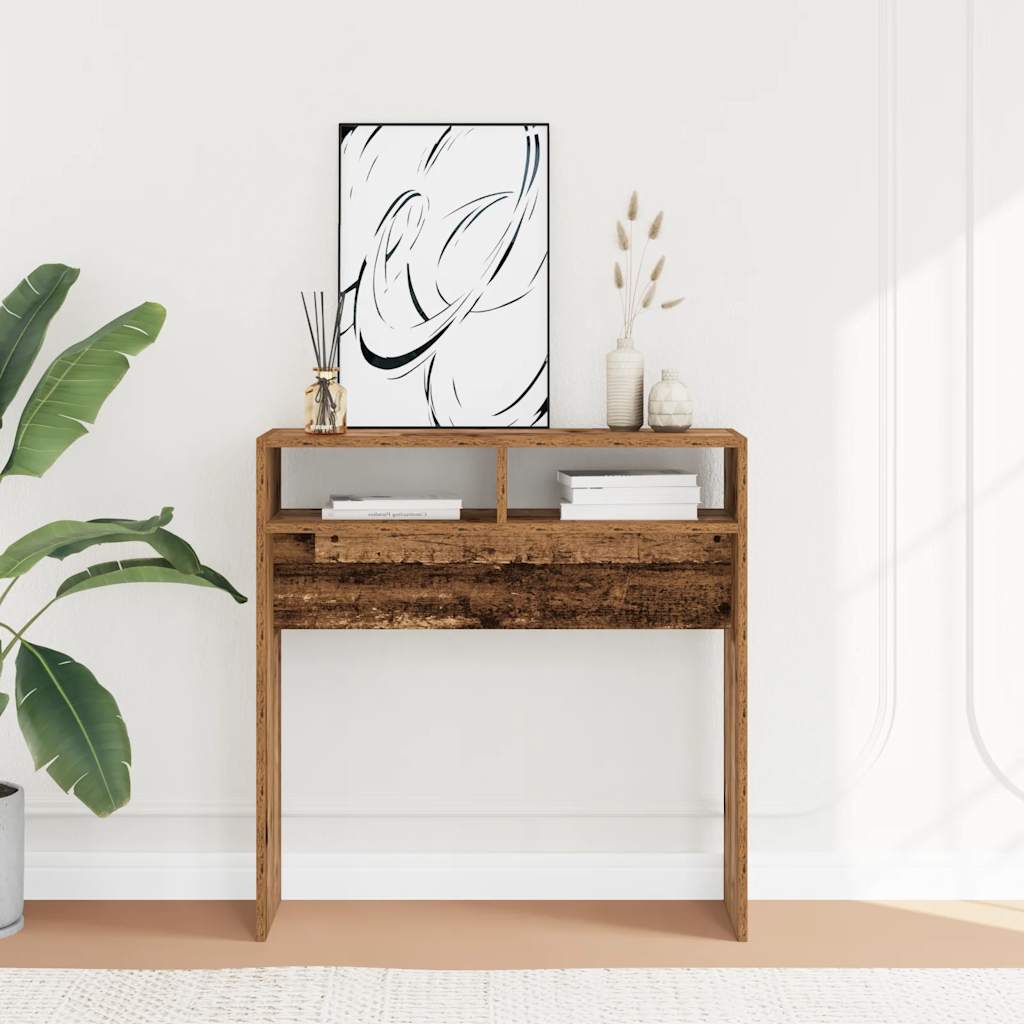 Konsolentisch Altholz-Optik 78x30x80 cm