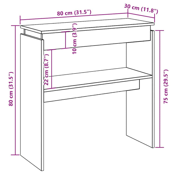 Konsolentisch Artisan Eiche 80 cm