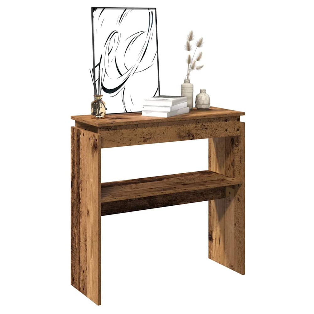 vidaXL Console de table aspect bois recyclé 102x30x80 cm Bois d'ingénierie