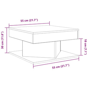 Couchtisch Altholz-Optik 55x55 cm