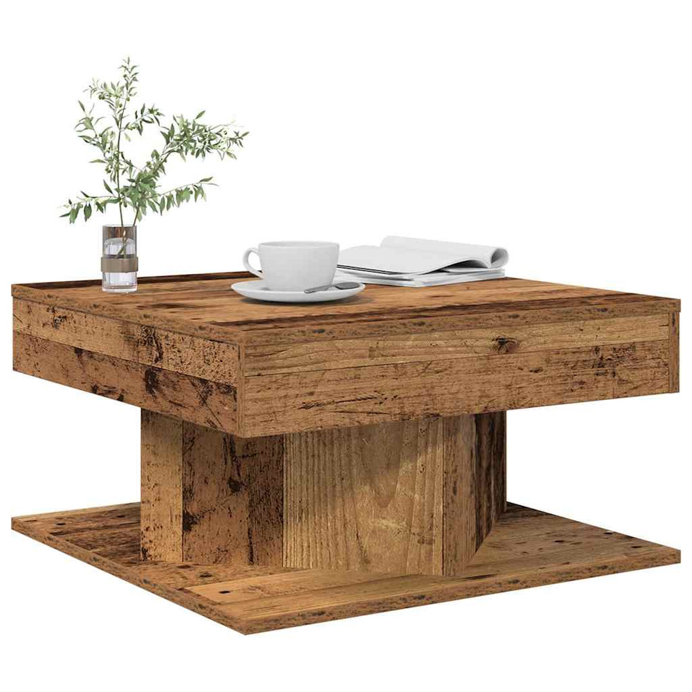 Couchtisch Altholz-Optik 55x55 cm