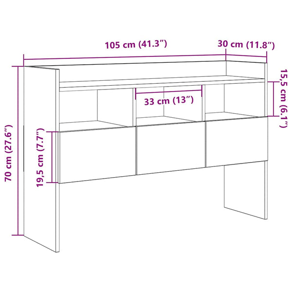 Sideboard Altholz-Optik 105 cm